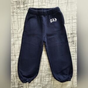 EUC GAP Kids Girls Dark Blue  Fleece Lined Joggers, 3 Years 3T